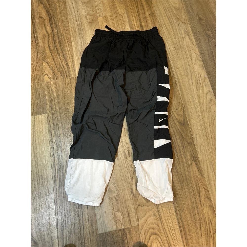 Nike Mens Colorblock Windbreaker Track Pants Black Grey White Large Graphic L